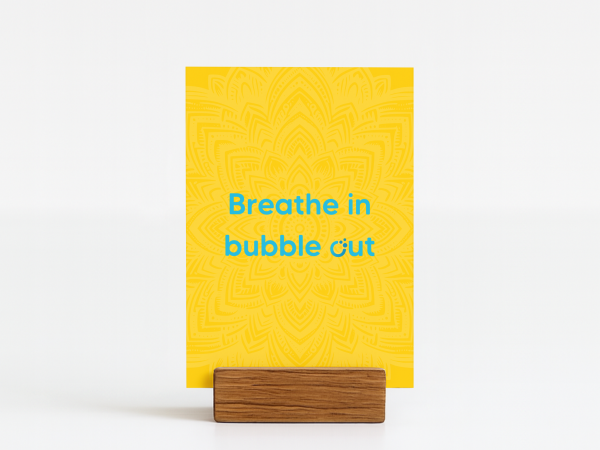 Postkarte: Breath in, bubble out